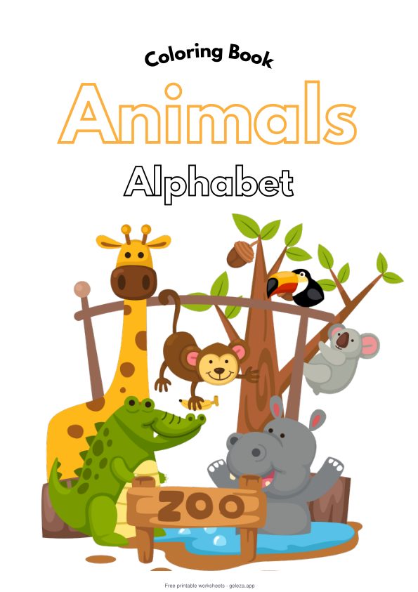 Printable Animal Alphabet Coloring Book — Pack 1 — Free Printable ...